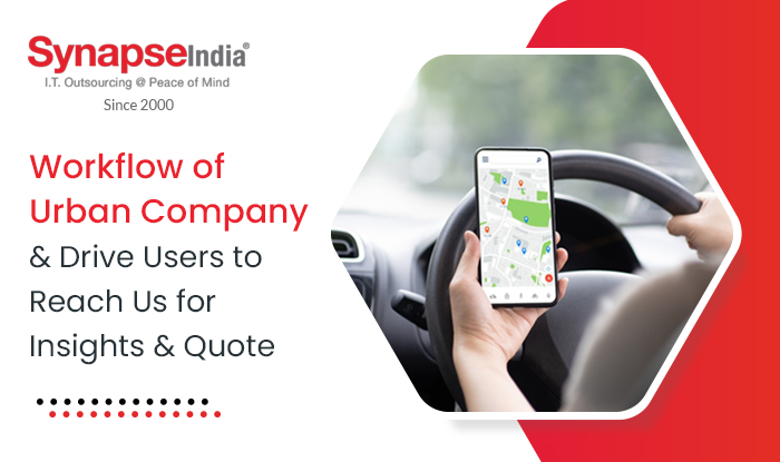 Workflow of Urban Company & Drive Users to Reach Us for Insights & Quote | SynapseIndia